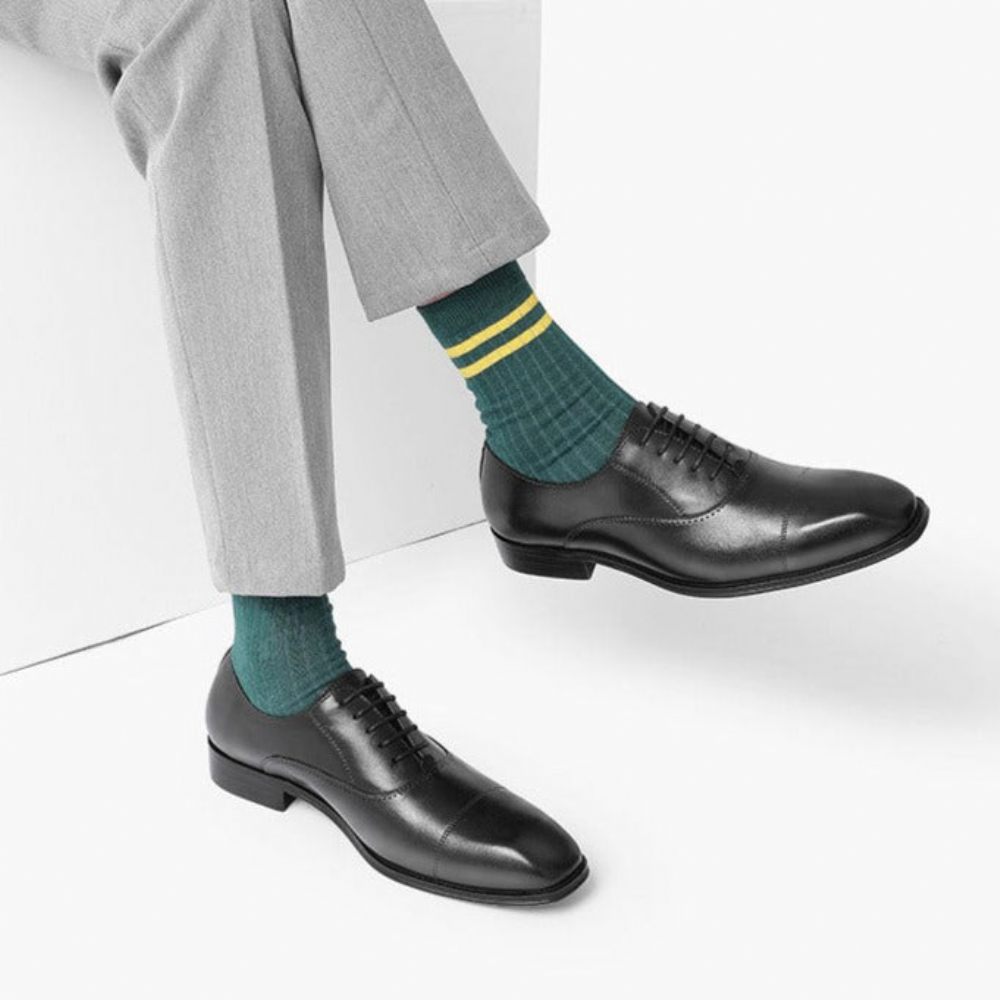 Chaussures Formelles Pour Hommes Oxford À Bout Pointu - Noir