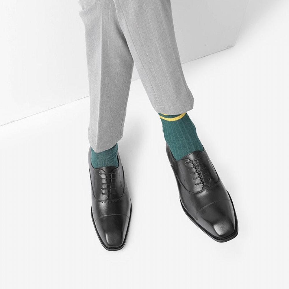 Chaussures Formelles Pour Hommes Oxford À Bout Pointu - Noir