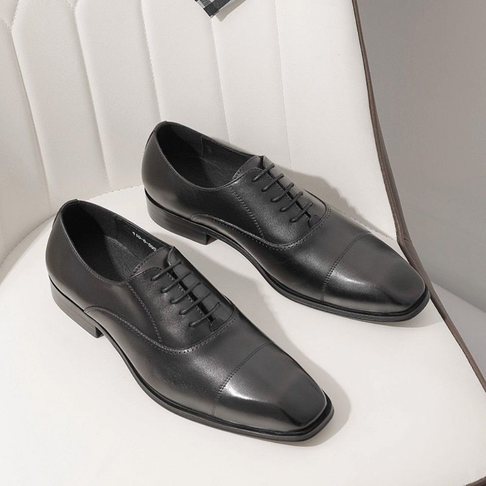 Chaussures Formelles Pour Hommes Oxford À Bout Pointu - Noir