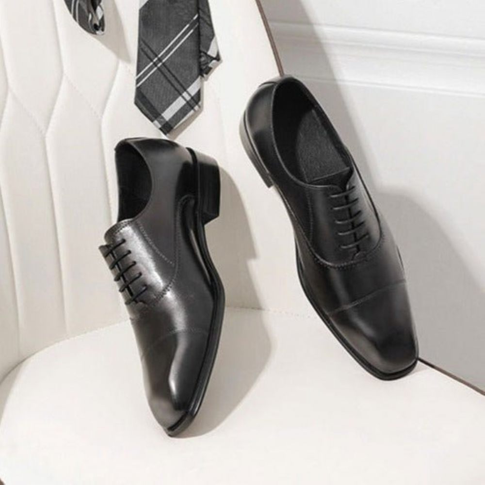 Chaussures Formelles Pour Hommes Oxford À Bout Pointu - Noir