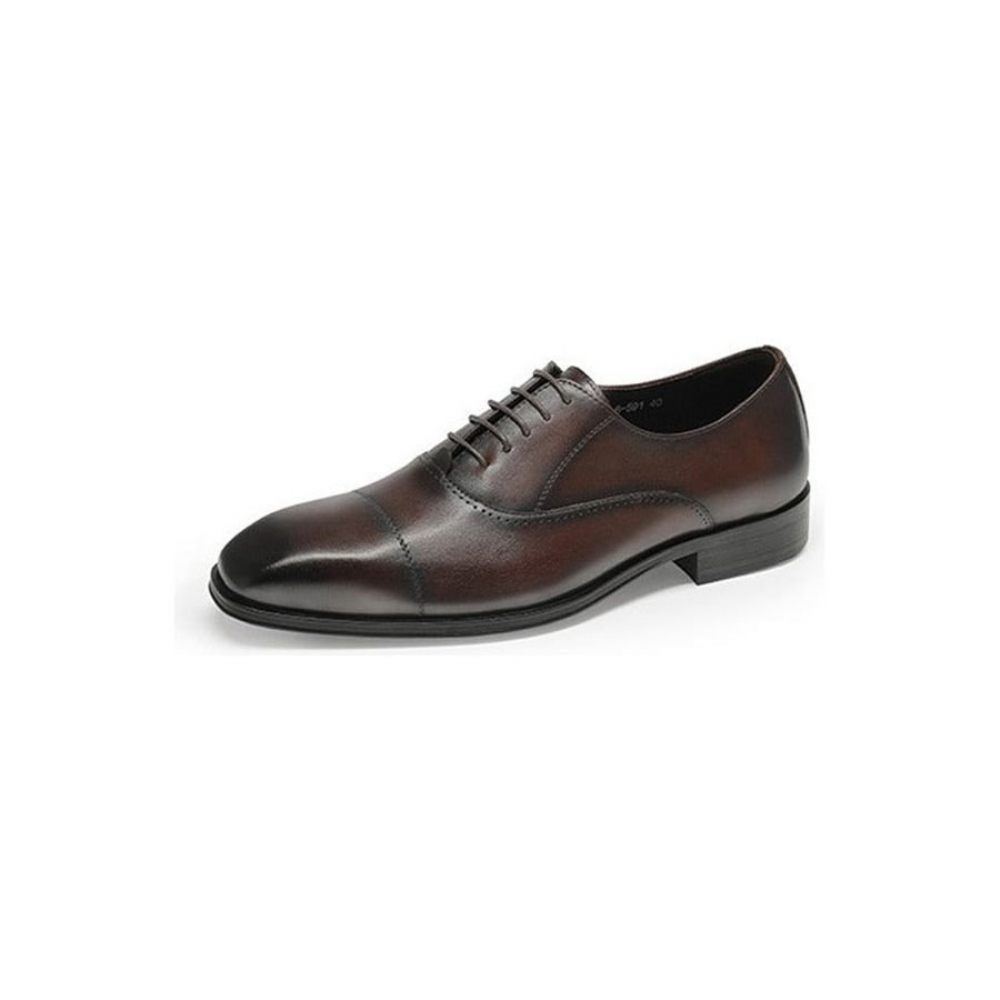 Chaussures Formelles Pour Hommes Oxford À Bout Pointu - Café