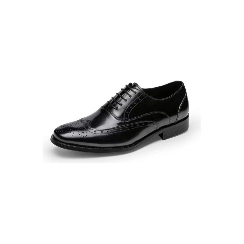 Chaussures Formelles Pour Hommes Oxford Classiques Cuir Raffiné Poli