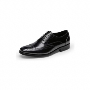 Chaussures Formelles Pour Hommes Oxford Classiques Cuir Raffiné Poli