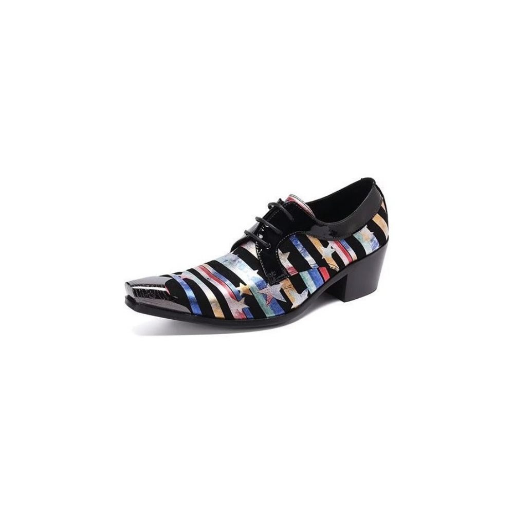 Chaussures Formelles Pour Hommes Oxford Cuir Vache Exquises - Multicolore