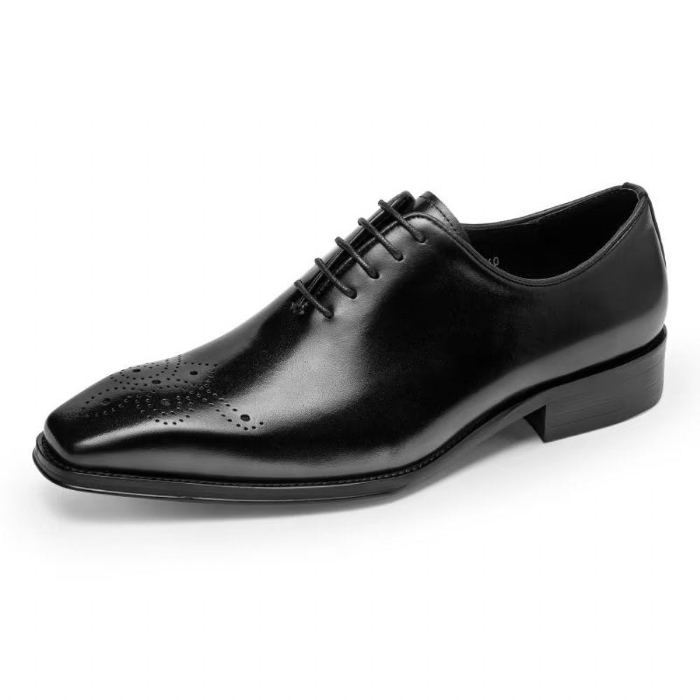 Chaussures Formelles Pour Hommes Oxford Élégantes Cuir Vache Luxe - Noir