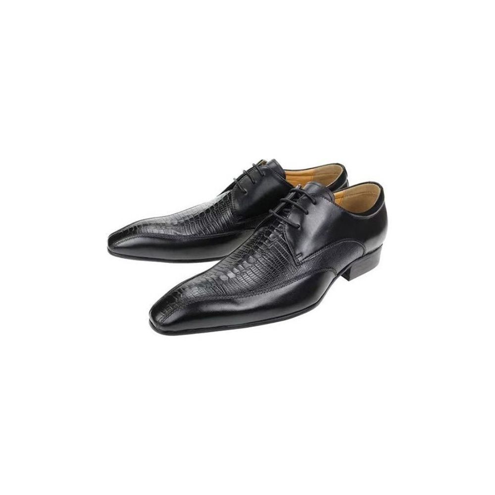 Chaussures Formelles Pour Hommes Oxford Luxe Cuir Crocodile Élégantes