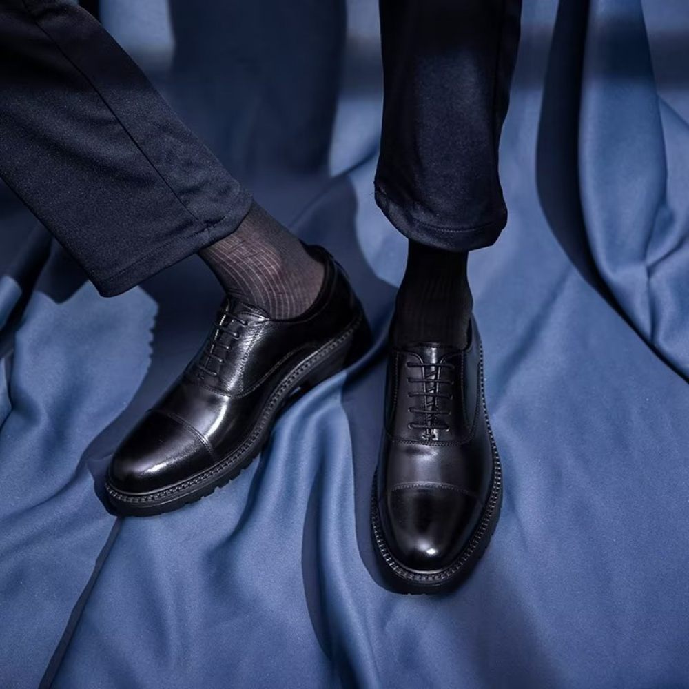 Chaussures Formelles Pour Hommes Oxford À Motif Exotique - Noir