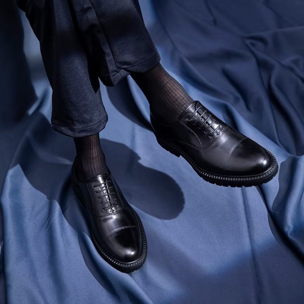 Chaussures Formelles Pour Hommes Oxford À Motif Exotique - Noir