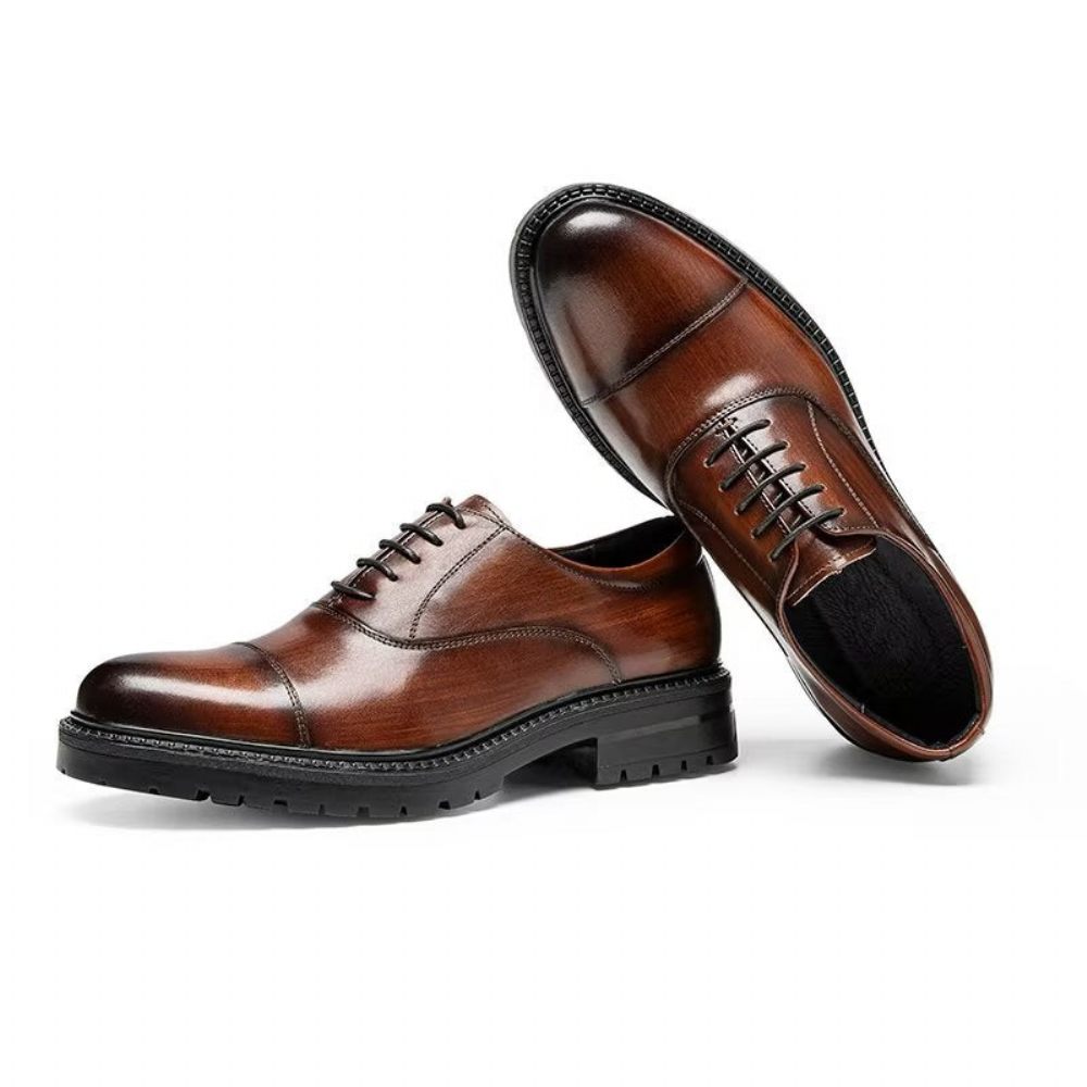 Chaussures Formelles Pour Hommes Oxford À Motif Exotique - Marron