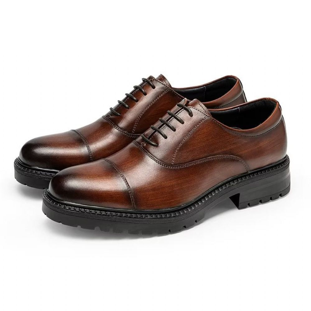 Chaussures Formelles Pour Hommes Oxford À Motif Exotique - Marron