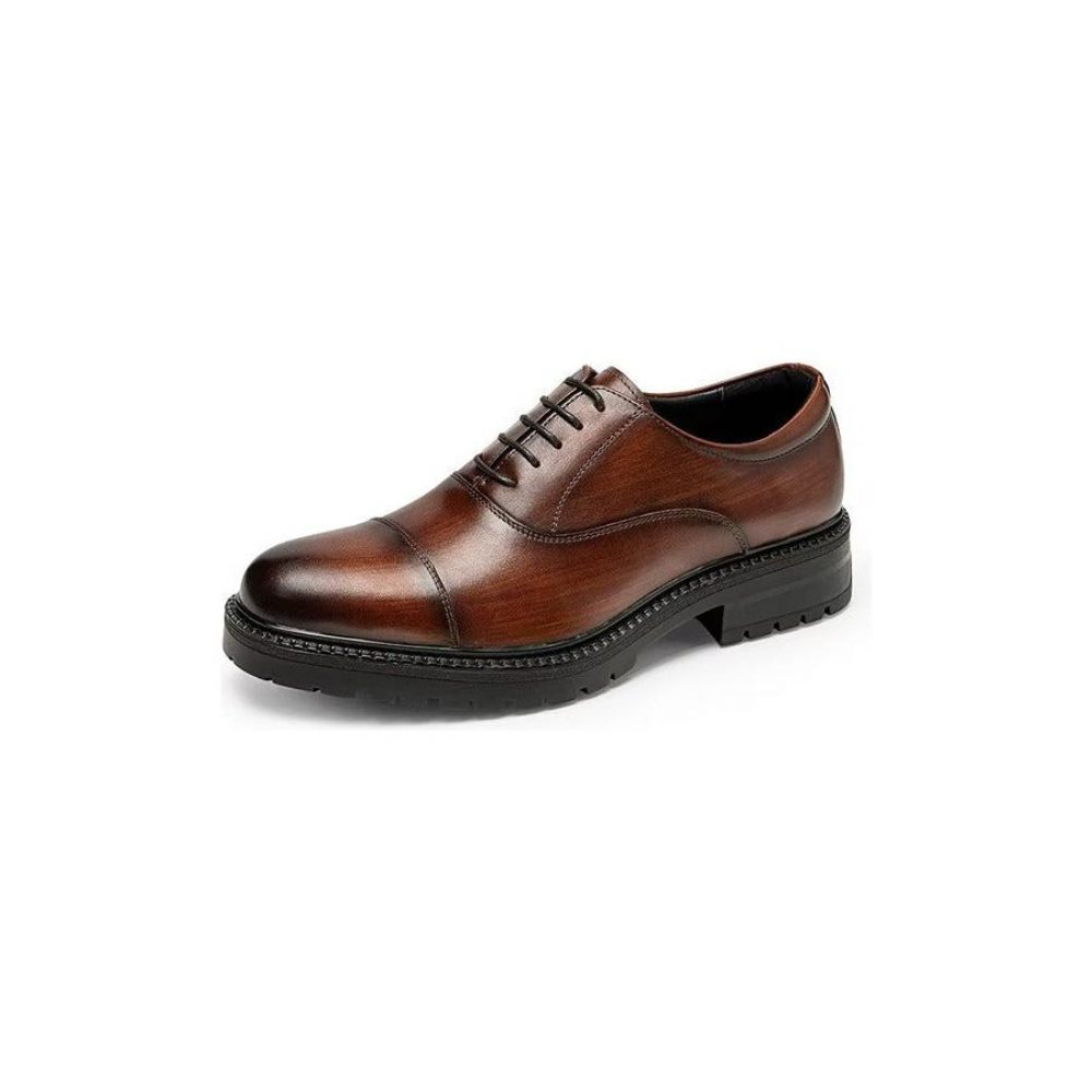 Chaussures Formelles Pour Hommes Oxford À Motif Exotique - Café