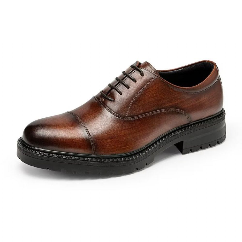 Chaussures Formelles Pour Hommes Oxford À Motif Exotique - Café