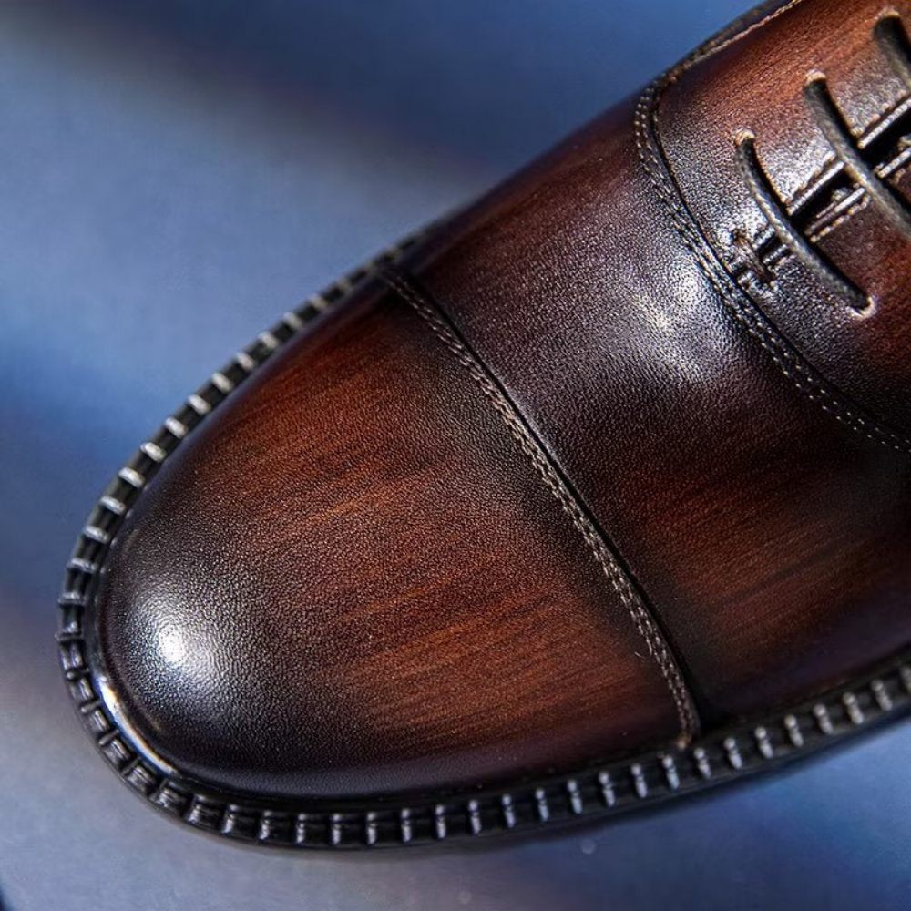 Chaussures Formelles Pour Hommes Oxford À Motif Exotique - Café