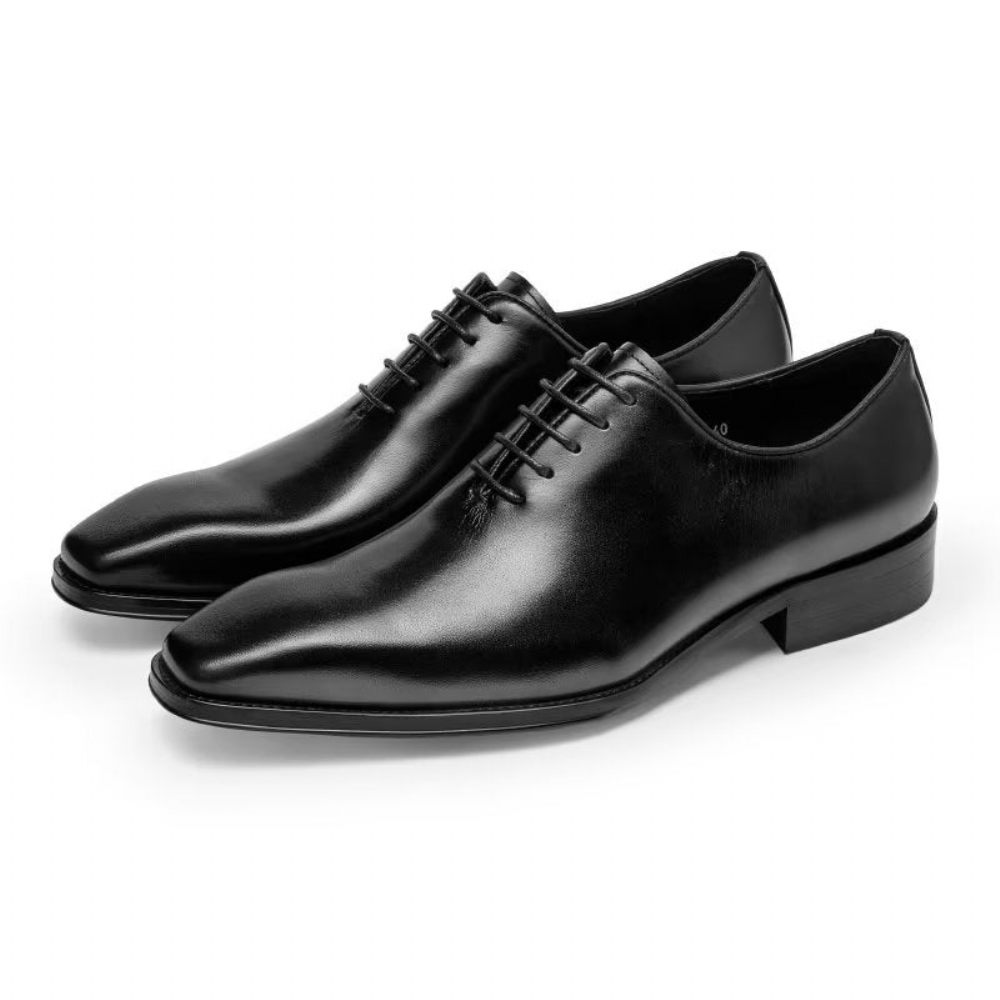 Chaussures Formelles Pour Hommes Oxford À Motif Lisse Opulent - Noir