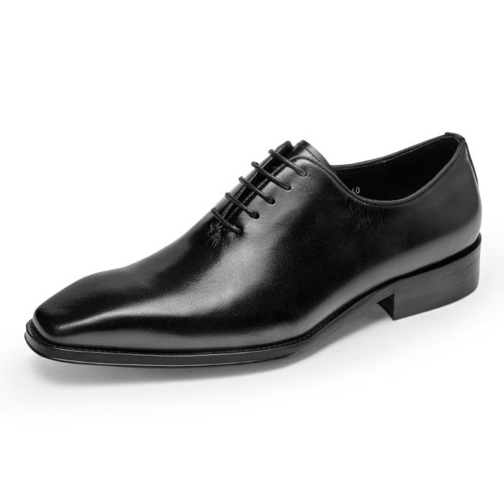 Chaussures Formelles Pour Hommes Oxford À Motif Lisse Opulent - Noir