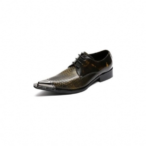 Chaussures Formelles Pour Hommes Oxfords À Bout Pointu Cuir Crocodile Exquis