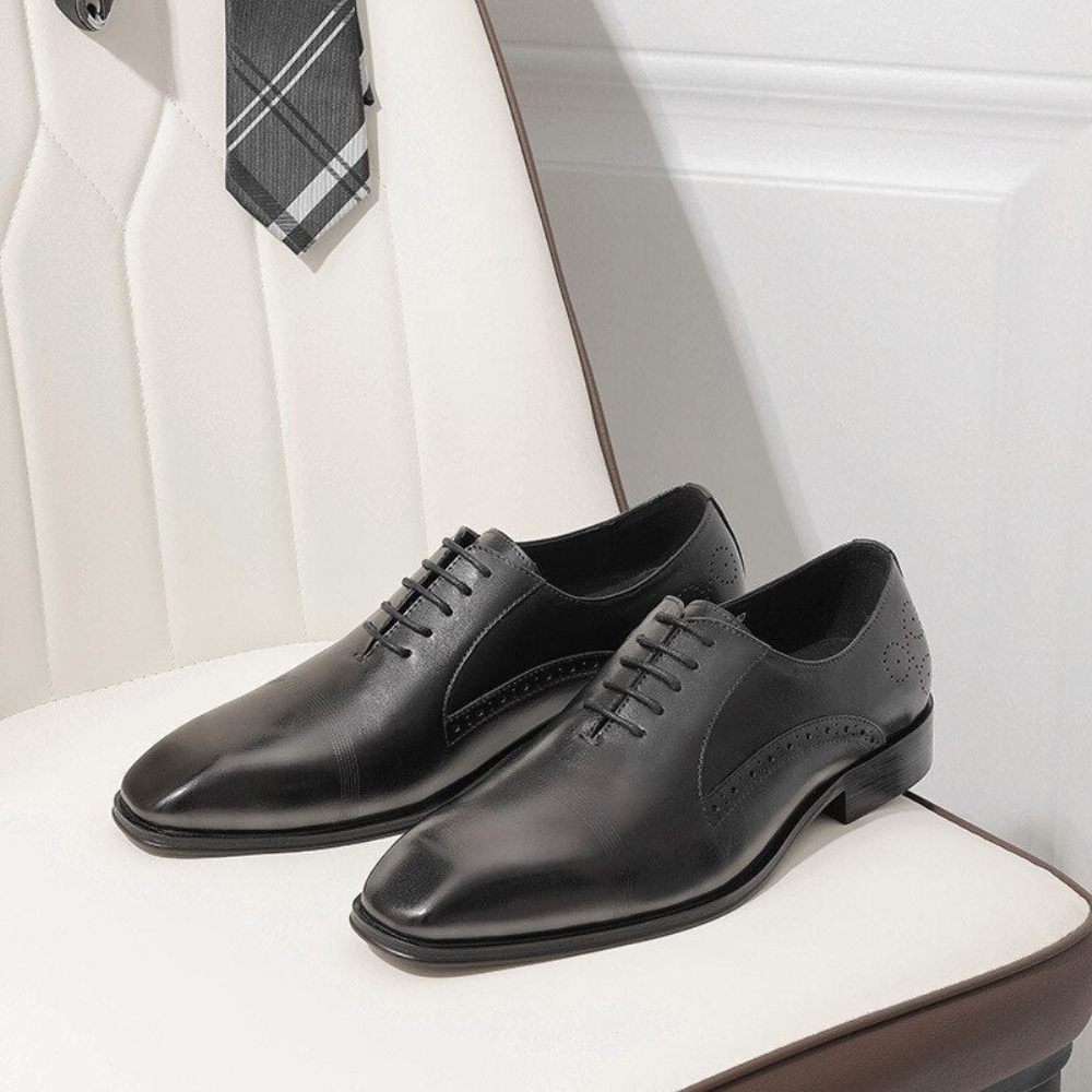 Chaussures Formelles Pour Hommes Richelieu À Bout Pointu - Noir