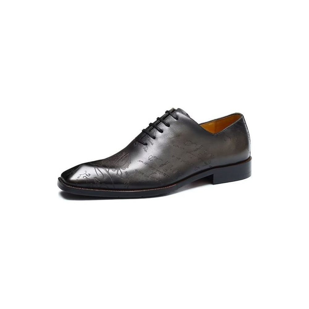 Chaussures Formelles Pour Hommes Richelieu Cuir Oxford - Gris