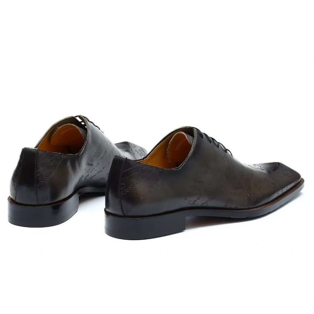 Chaussures Formelles Pour Hommes Richelieu Cuir Oxford - Gris