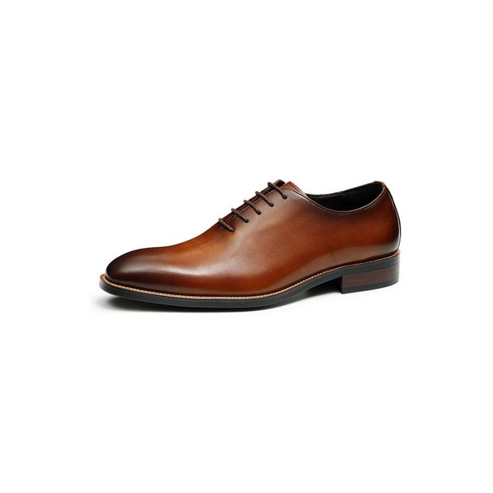 Chaussures Formelles Pour Hommes Richelieu Mariage À Boucle Marron Exotique