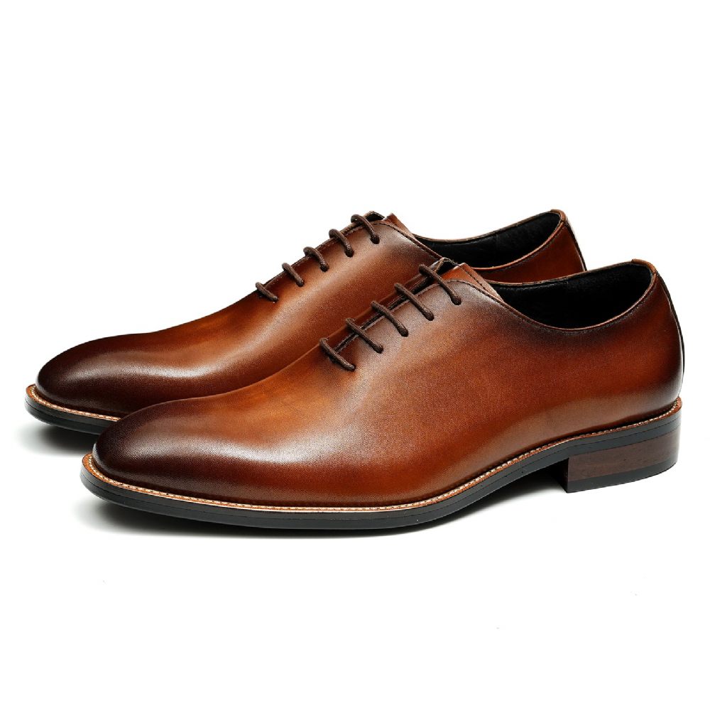 Chaussures Formelles Pour Hommes Richelieu Mariage À Boucle Marron Exotique - Marron