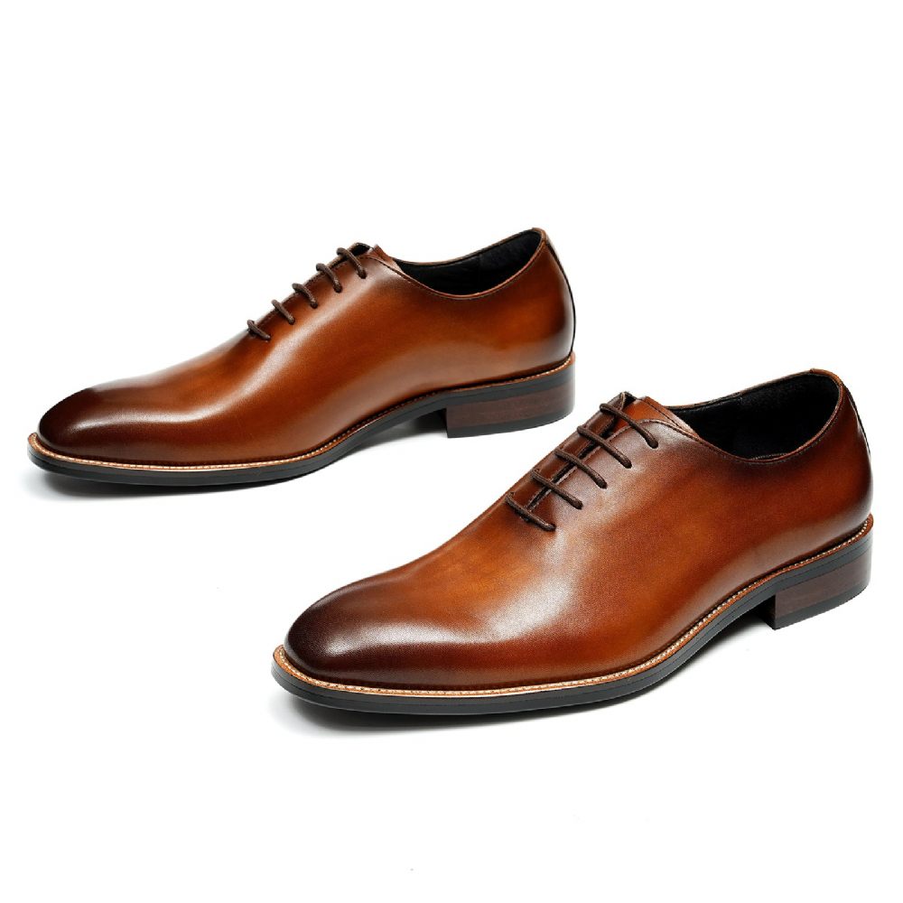 Chaussures Formelles Pour Hommes Richelieu Mariage À Boucle Marron Exotique - Marron