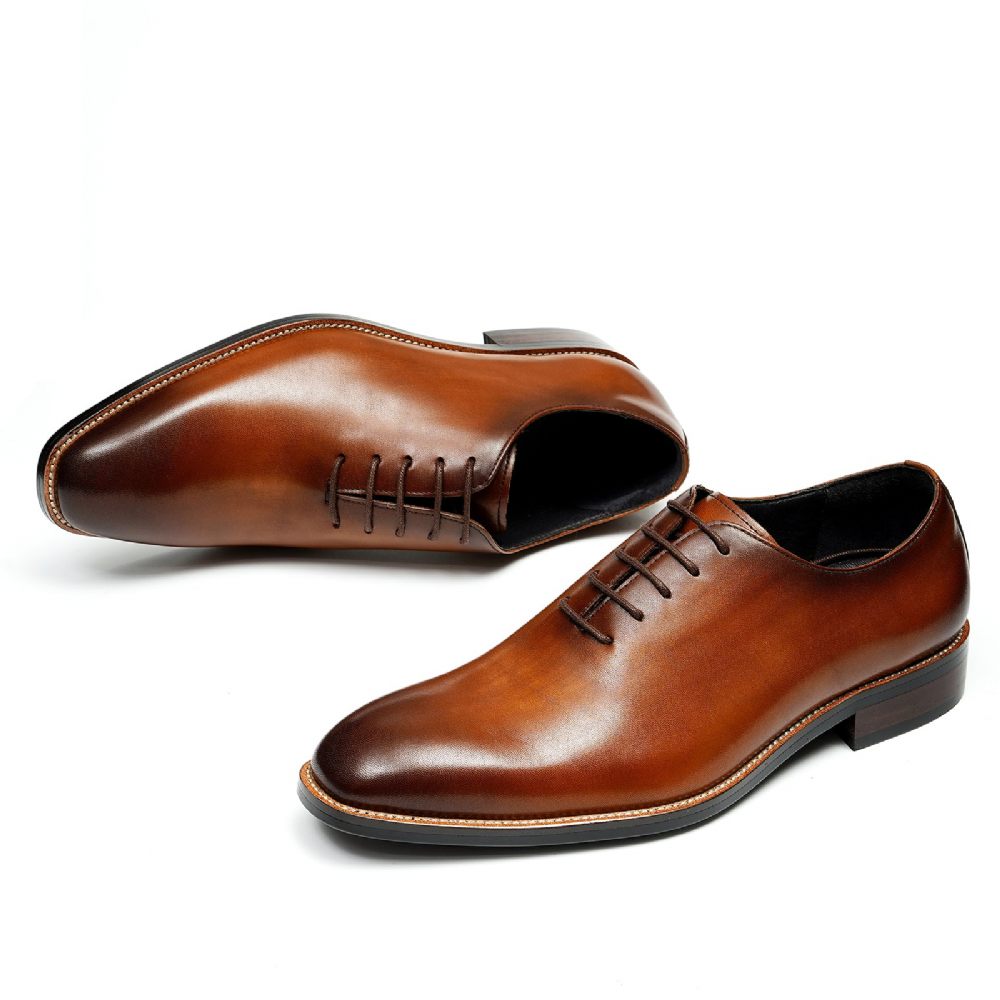 Chaussures Formelles Pour Hommes Richelieu Mariage À Boucle Marron Exotique - Marron