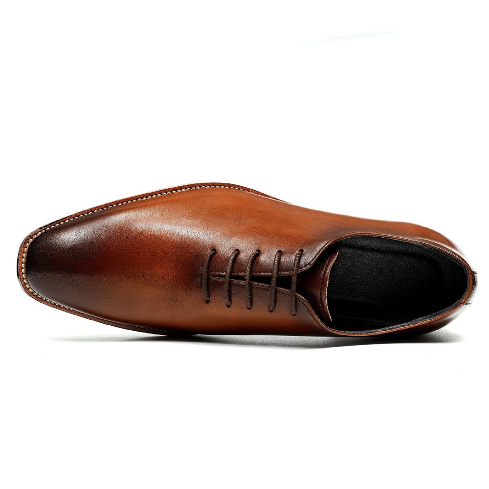 Chaussures Formelles Pour Hommes Richelieu Mariage À Boucle Marron Exotique - Marron