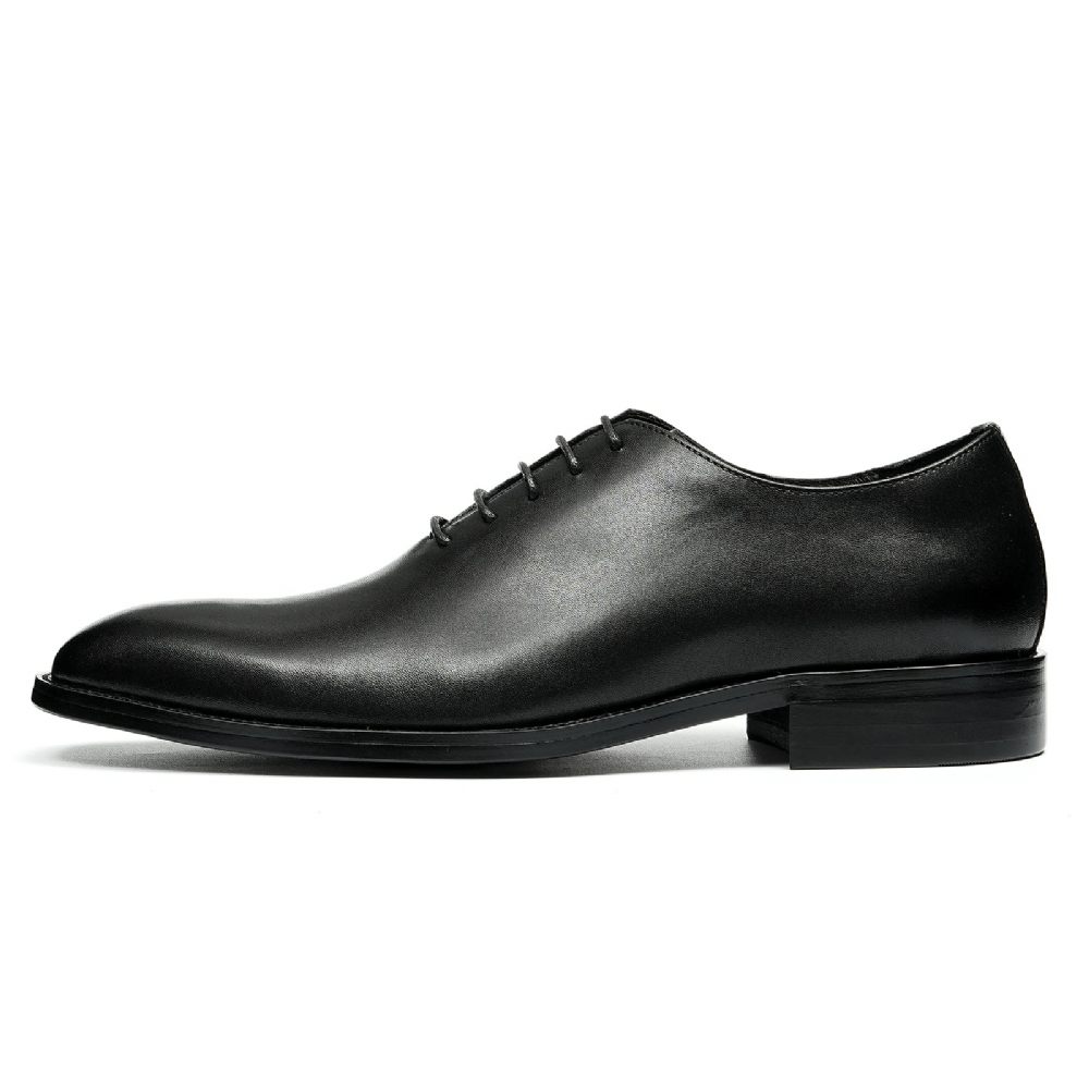 Chaussures Formelles Pour Hommes Richelieu Mariage À Boucle Marron Exotique - Noir