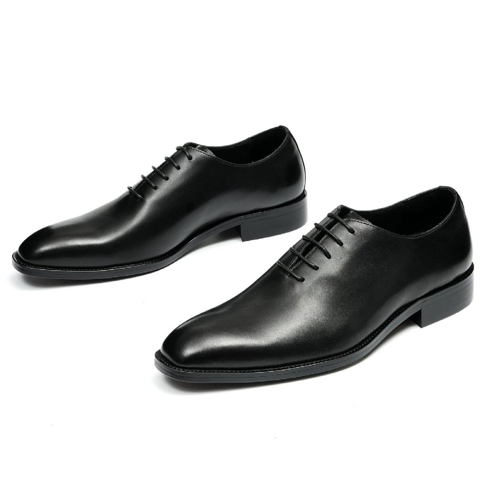 Chaussures Formelles Pour Hommes Richelieu Mariage À Boucle Marron Exotique - Noir