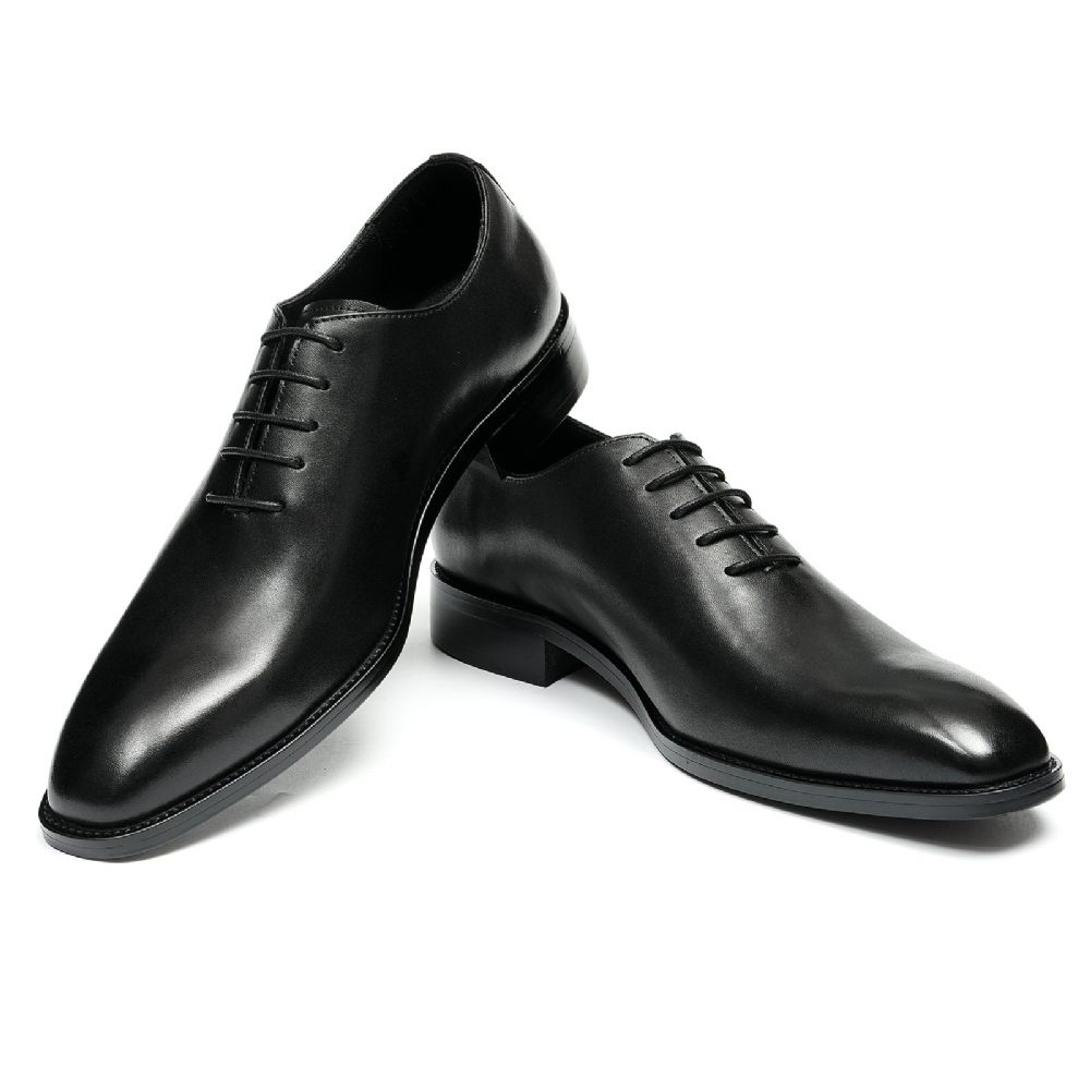 Chaussures Formelles Pour Hommes Richelieu Mariage À Boucle Marron Exotique - Noir