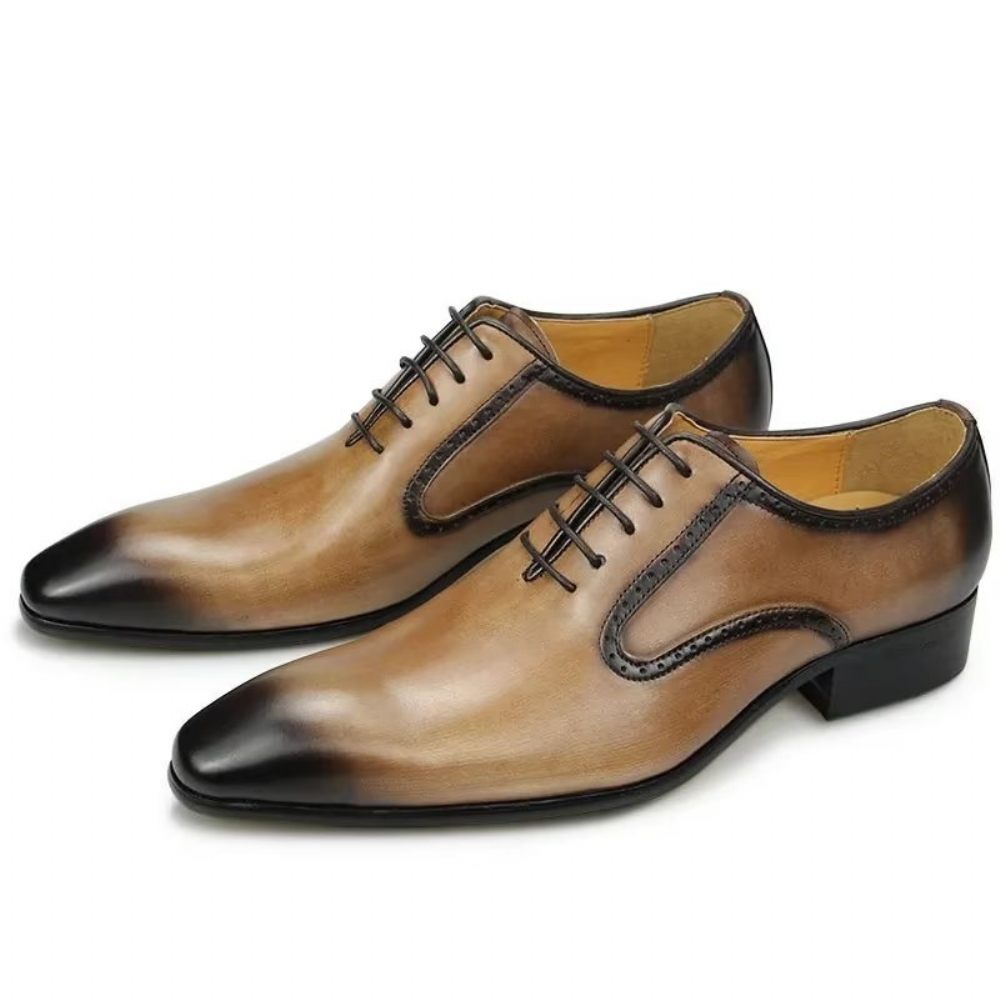 Chaussures Formelles Pour Hommes Richelieu Mariage Cuir Véritable Chic