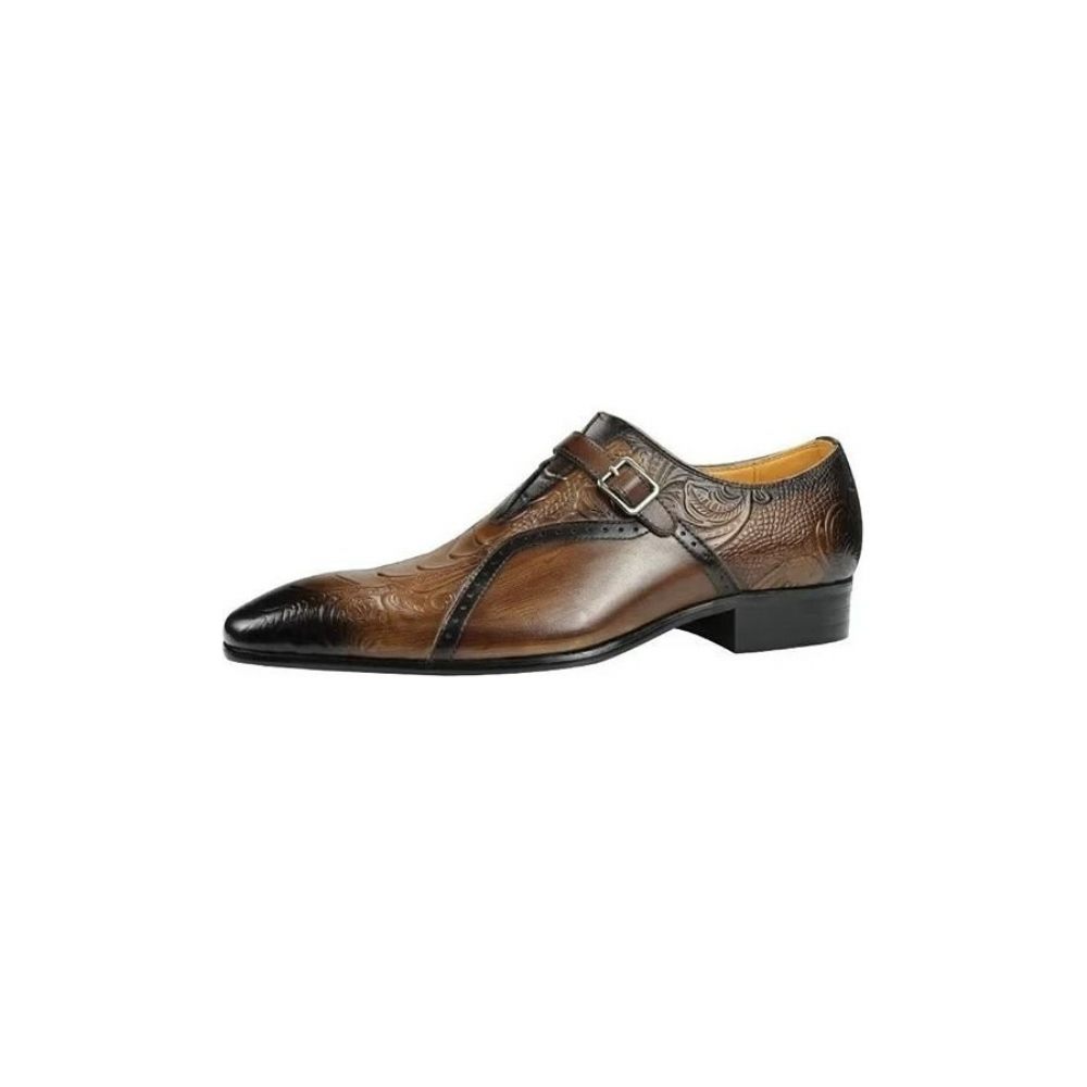 Chaussures Formelles Pour Hommes Richelieu Mariage Cuir Véritable Élégantes