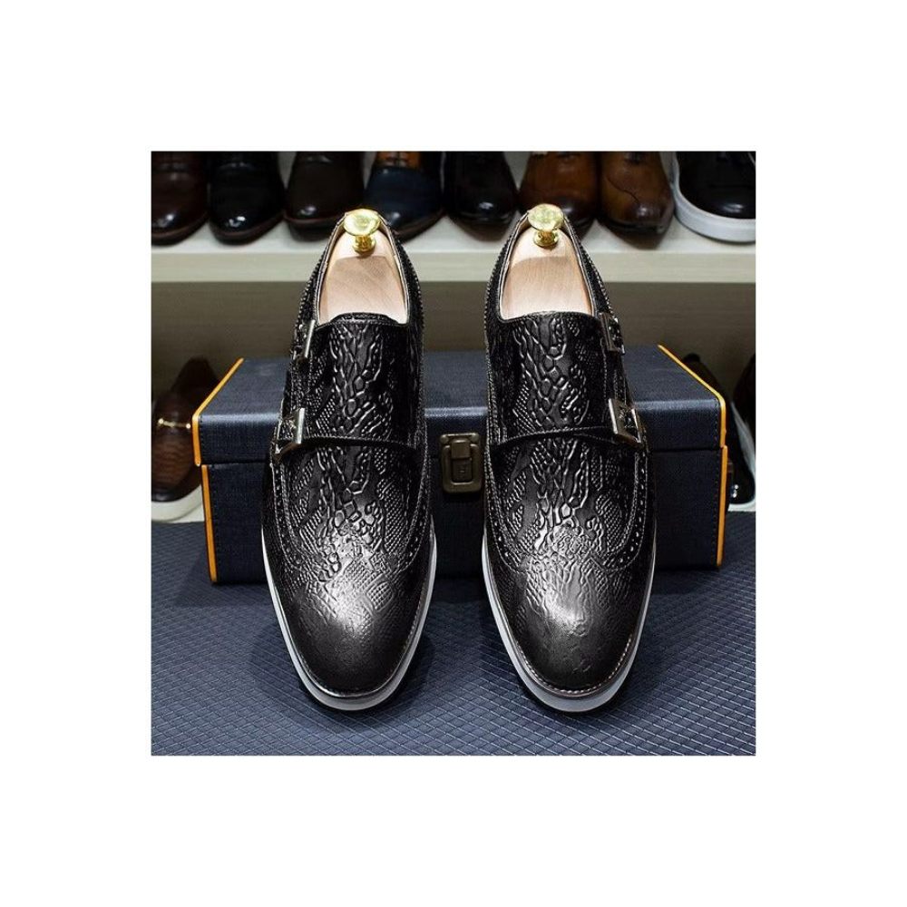 Chaussures Formelles Pour Hommes Richelieu Opulentes Mariage Oxford - Noir