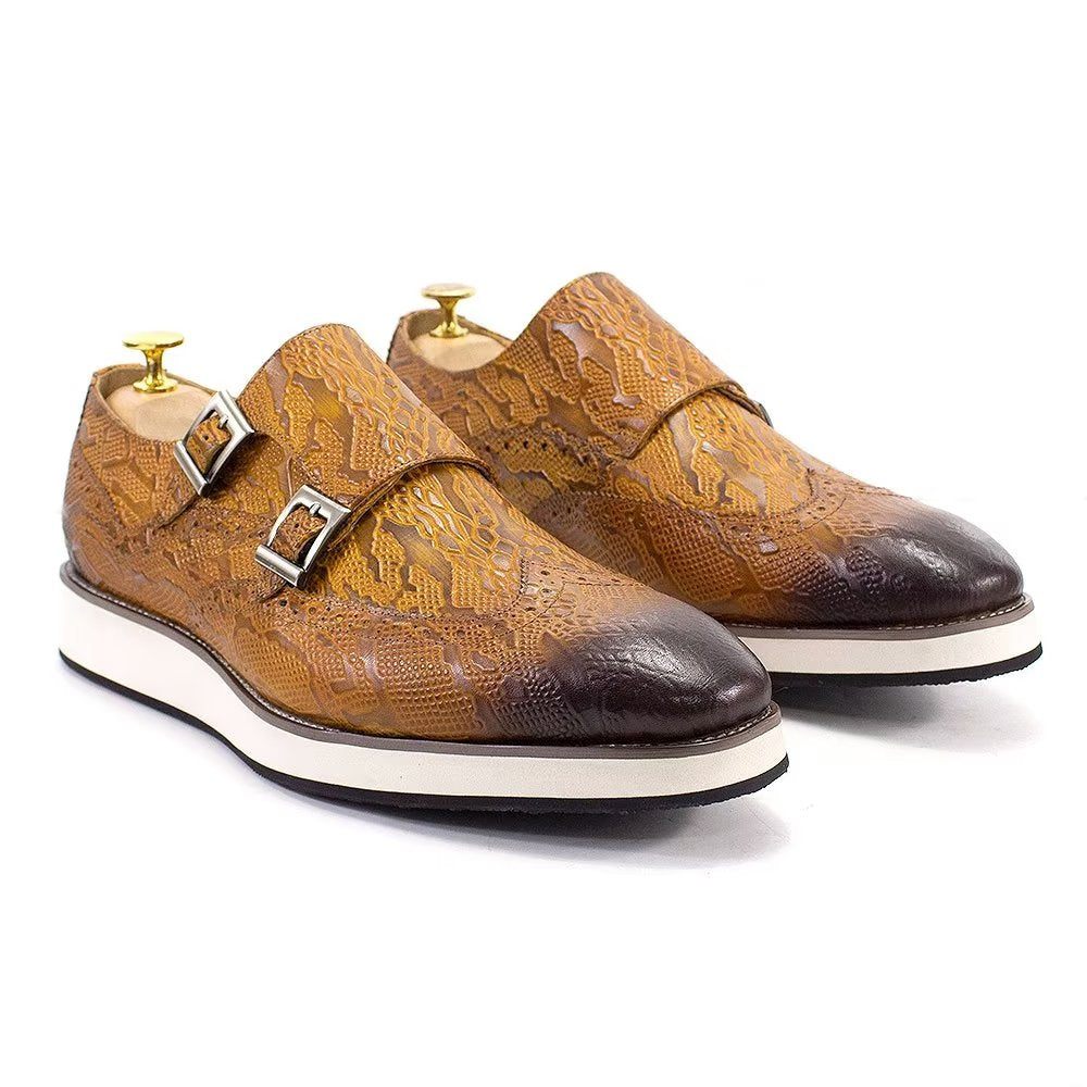 Chaussures Formelles Pour Hommes Richelieu Opulentes Mariage Oxford - Marron