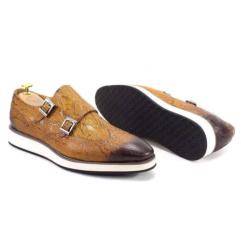 Chaussures Formelles Pour Hommes Richelieu Opulentes Mariage Oxford - Marron