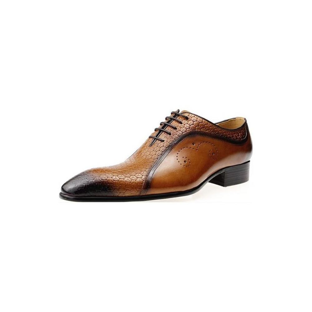 Chaussures Formelles Pour Hommes Richelieus Mariage Cuir Opulent - Marron