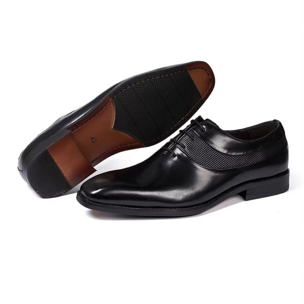 Chaussures Formelles Pour Hommes Robe D'entreprise Luxe Staples - Noir