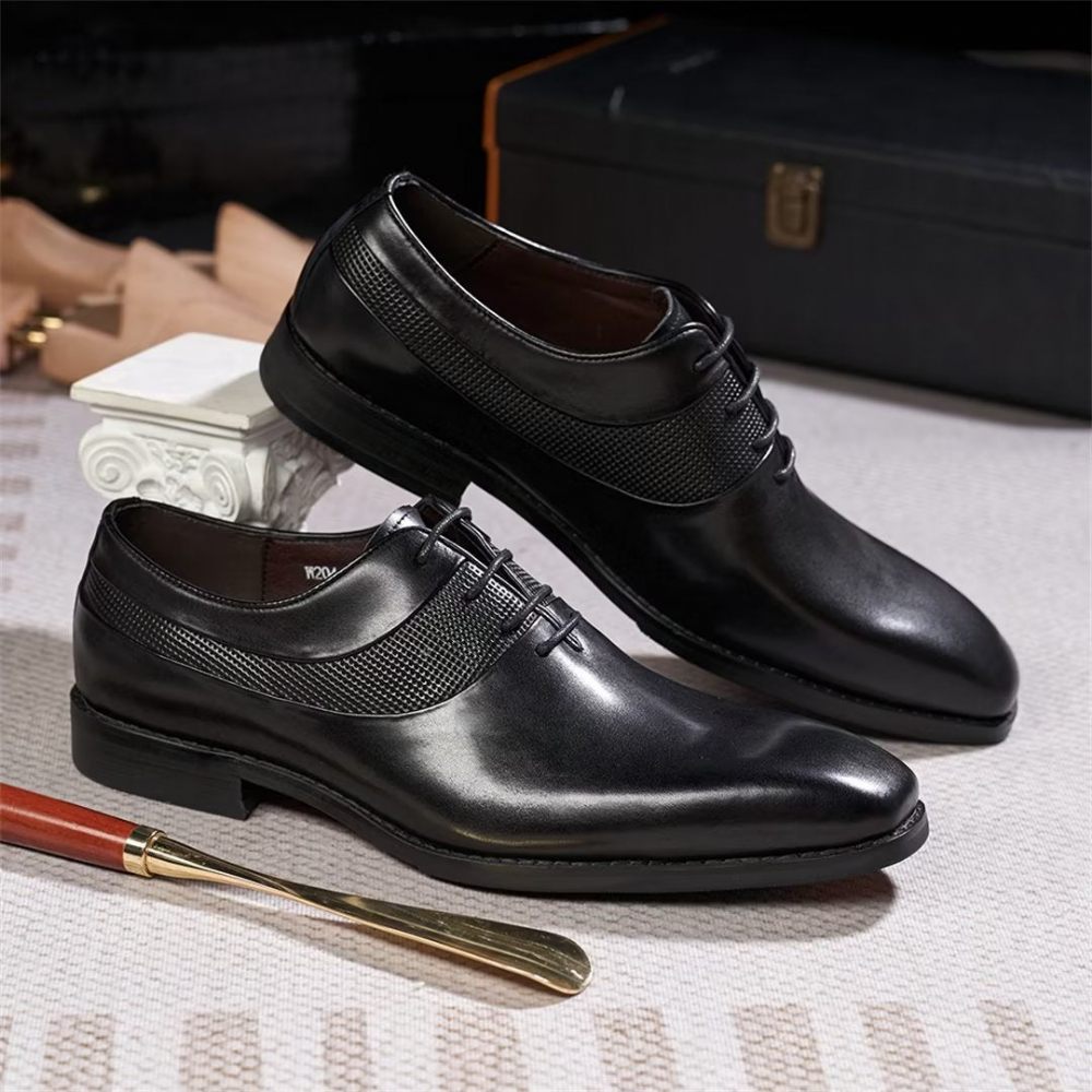 Chaussures Formelles Pour Hommes Robe D'entreprise Luxe Staples - Noir