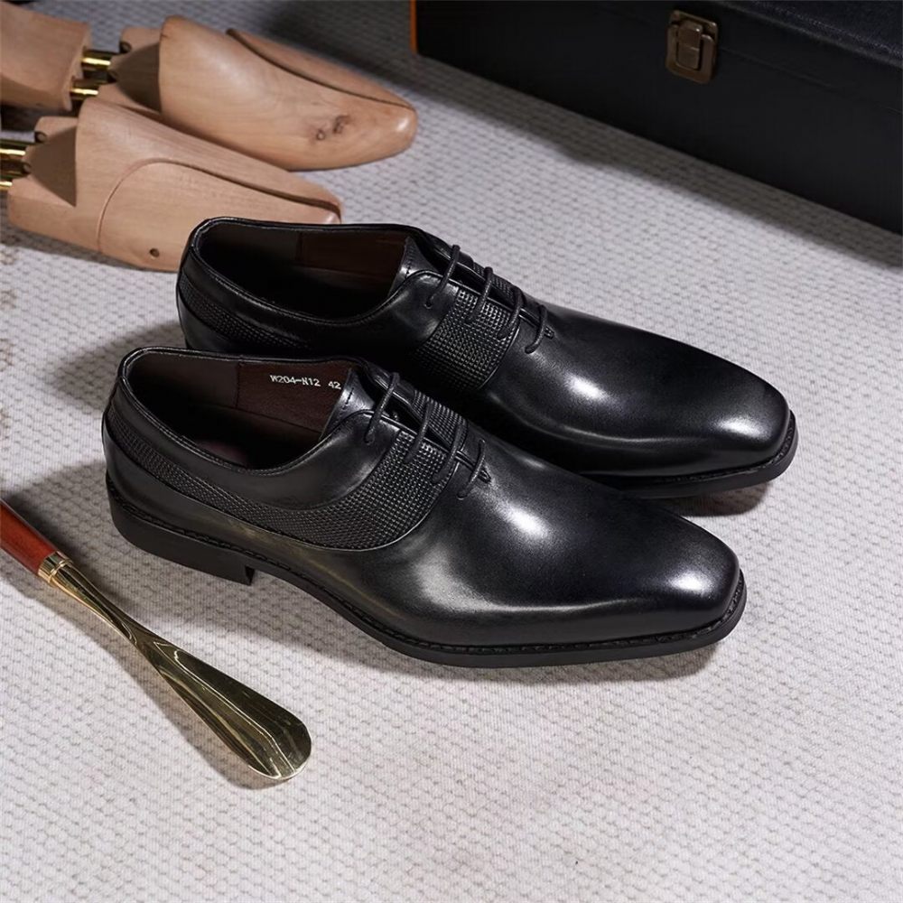 Chaussures Formelles Pour Hommes Robe D'entreprise Luxe Staples - Noir