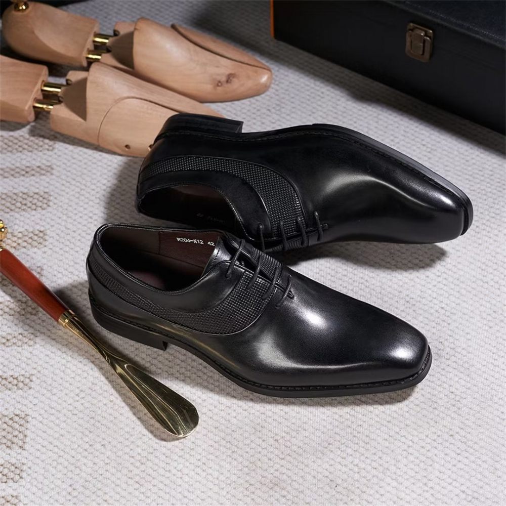 Chaussures Formelles Pour Hommes Robe D'entreprise Luxe Staples - Noir