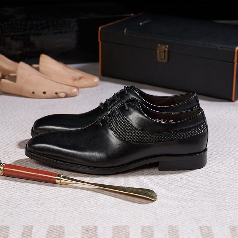 Chaussures Formelles Pour Hommes Robe D'entreprise Luxe Staples - Noir