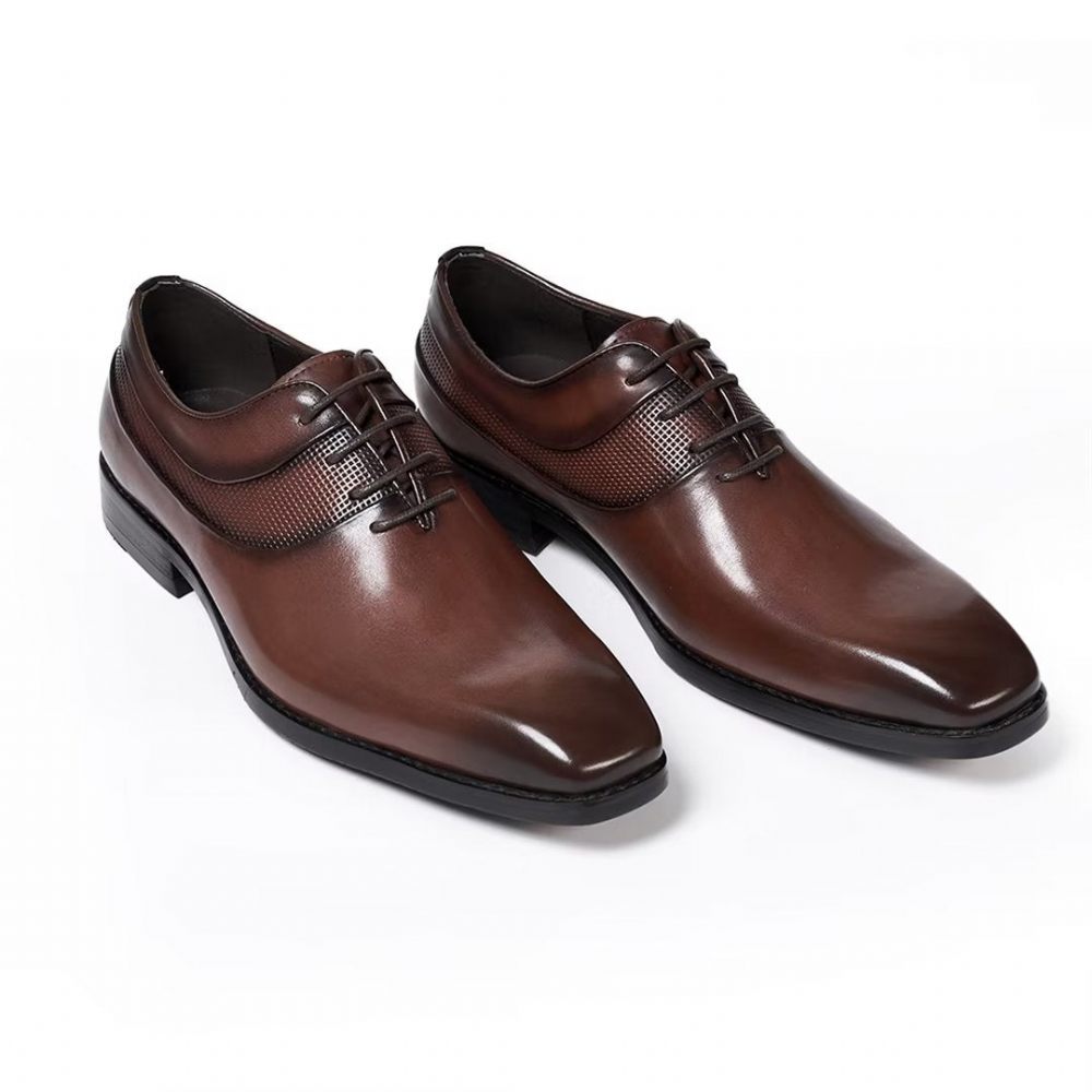 Chaussures Formelles Pour Hommes Robe D'entreprise Luxe Staples - Marron