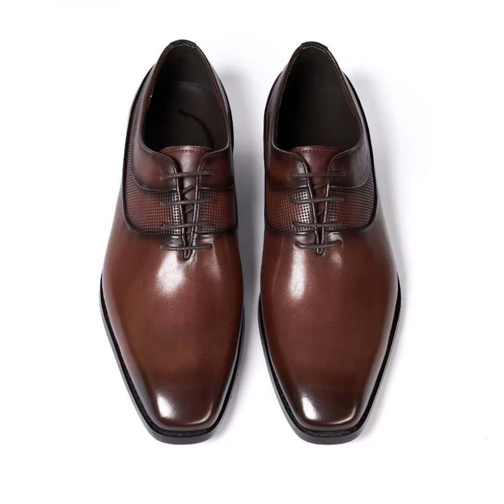 Chaussures Formelles Pour Hommes Robe D'entreprise Luxe Staples - Marron