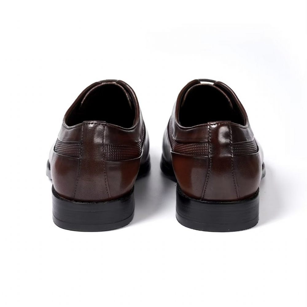 Chaussures Formelles Pour Hommes Robe D'entreprise Luxe Staples - Marron