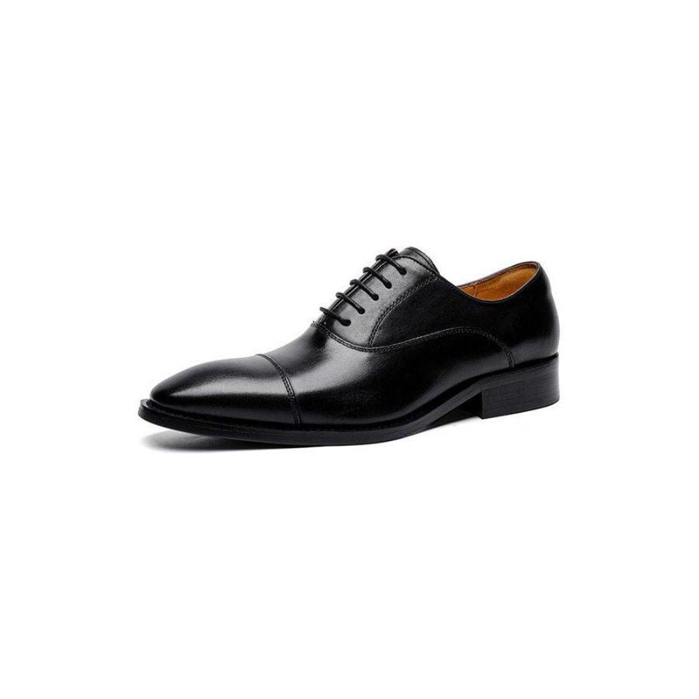 Chaussures Formelles Pour Hommes Robe Mariée À Lacets Exquises - Noir