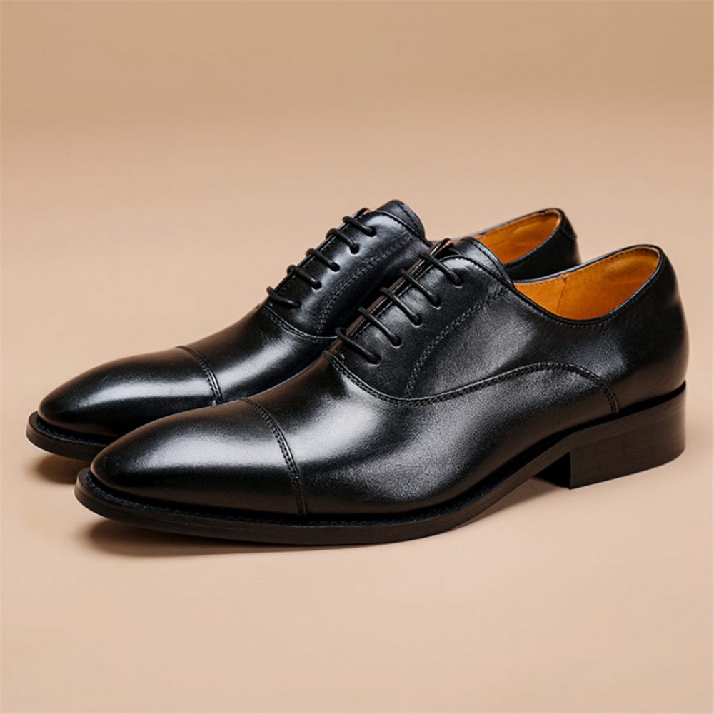 Chaussures Formelles Pour Hommes Robe Mariée À Lacets Exquises - Noir