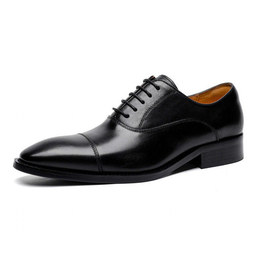 Chaussures Formelles Pour Hommes Robe Mariée À Lacets Exquises - Noir