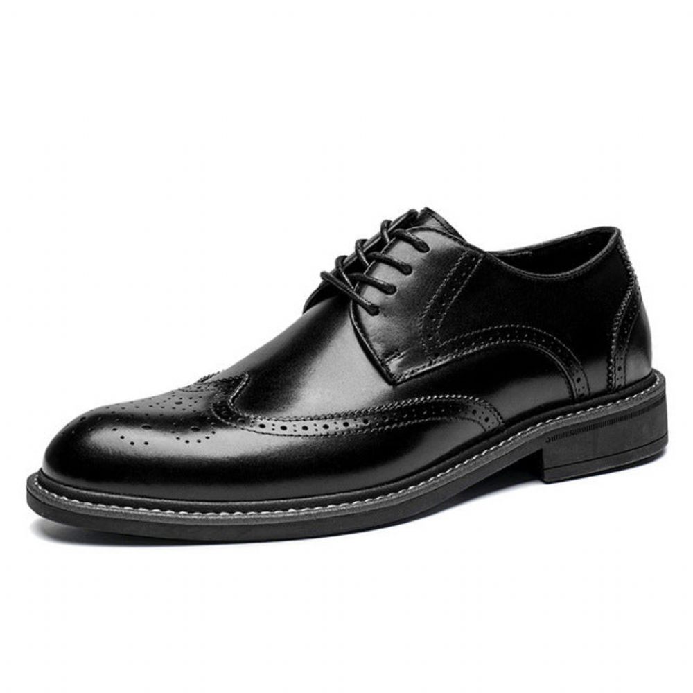 Chaussures Formelles Pour Hommes Robe Mariée Texturées Exquises - Noir