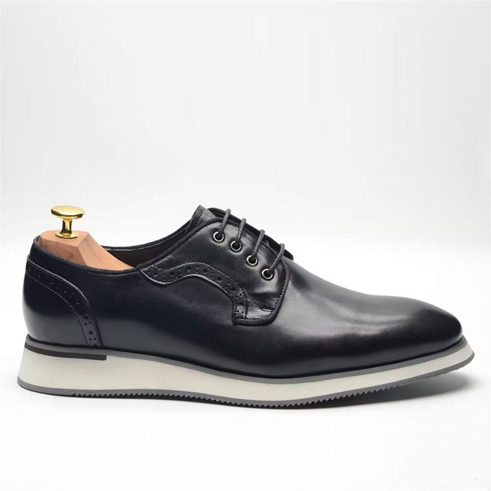 Chaussures Formelles Pour Hommes Robe Urbaine Élégante À Lacets Élégance - Noir